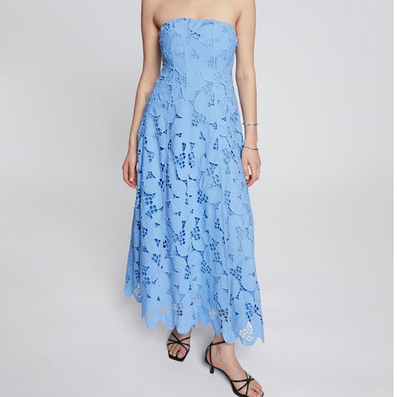 NWT & Other Stories Boned Broderie Anglaise Maxi Dress - Picture 2 of 4